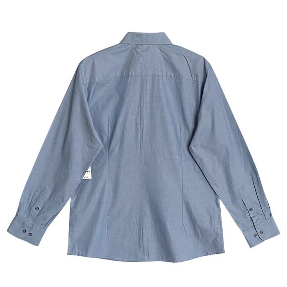 Bar III Men's Medium Button-Up Dress Shirt Slim Fit Stretch Light Indigo NEW - Picture 5 of 12